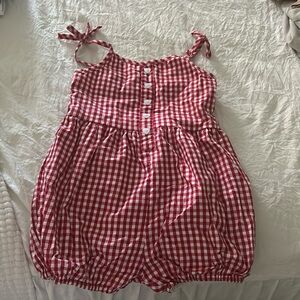 Girls 6Y Love & Grow Red & White shorts romper - fits sooo cute!